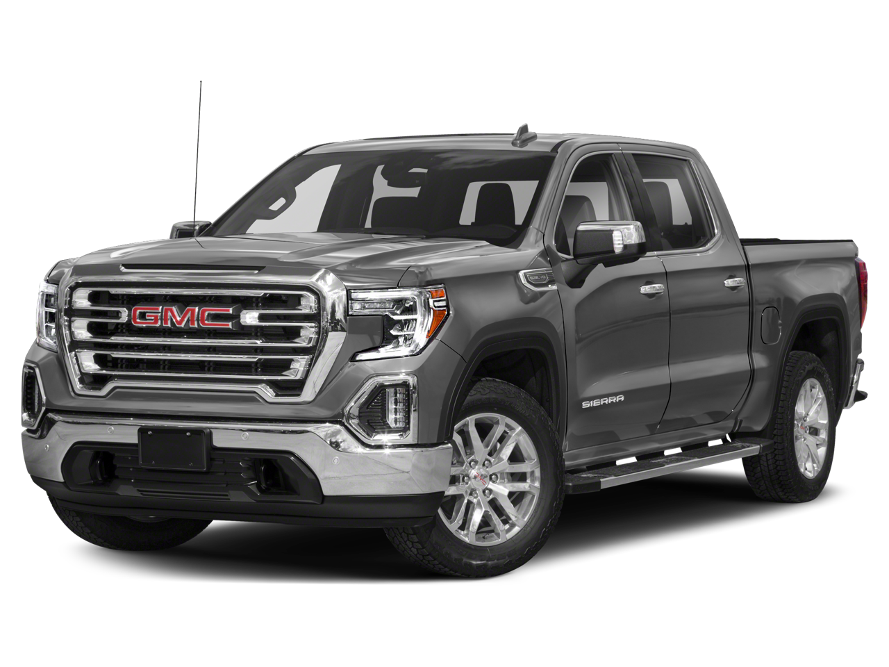 2021 GMC Sierra 1500 SLT in White Frost Tricoat — front three-quarter view