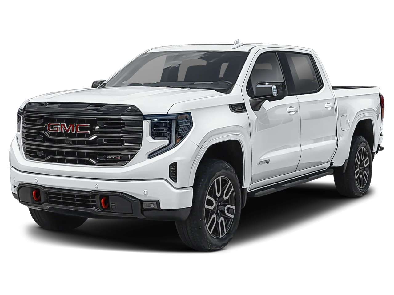 2025 GMC Sierra 1500 AT4 in Volcanic Red Tintcoat — front three-quarter view