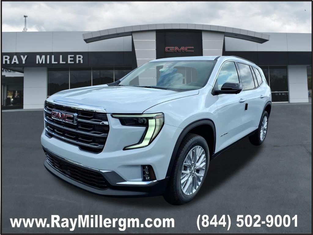 2026 GMC Acadia Elevation in Glacier White Tricoat — front three-quarter view