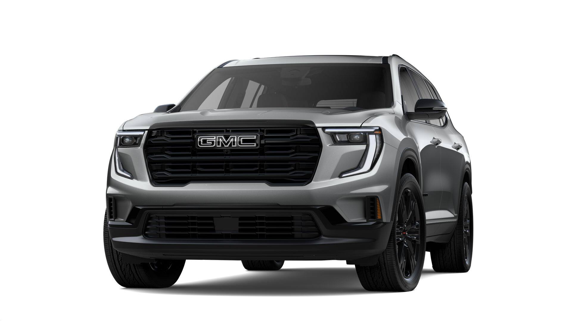 2026 GMC Acadia Elevation in Sterling Metallic — front three-quarter view