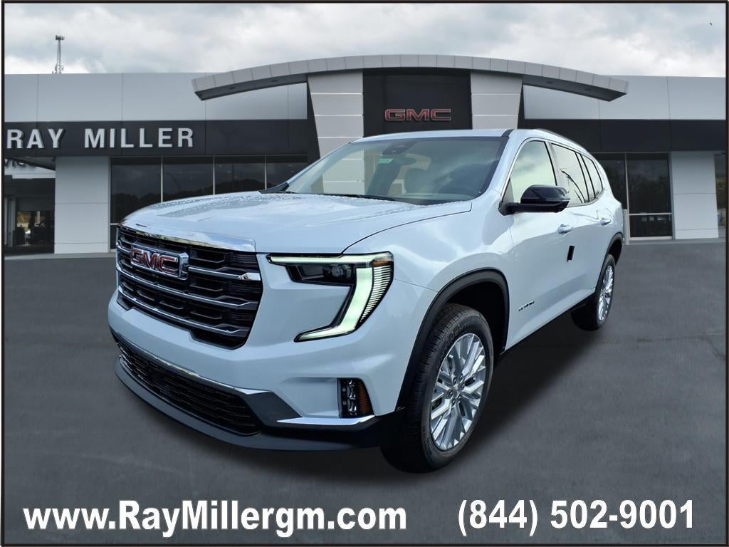 2026 GMC Acadia Elevation in Glacier White Tricoat — front three-quarter view