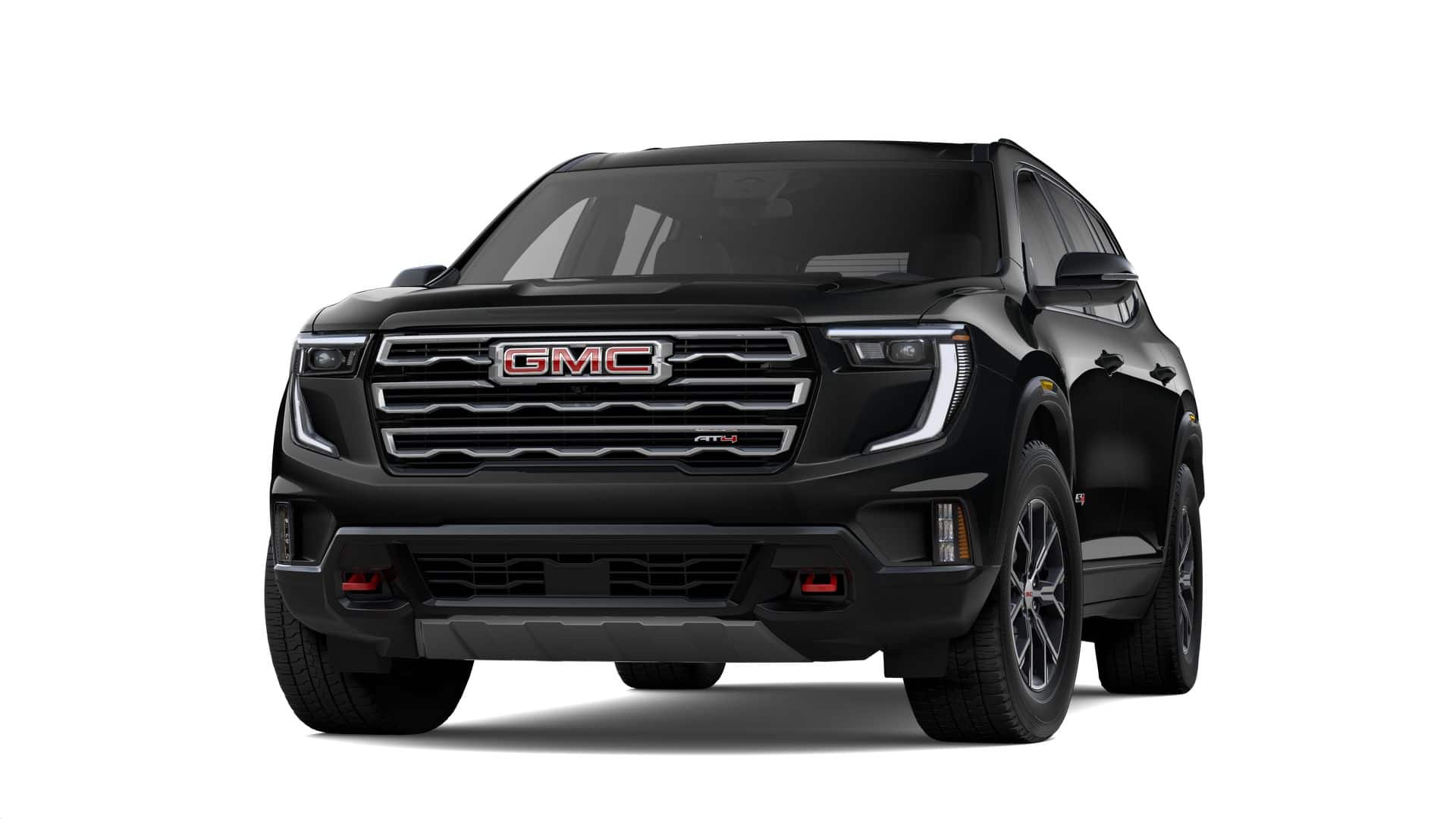 2026 GMC Acadia AT4 in Ebony Twilight Metallic — front three-quarter view