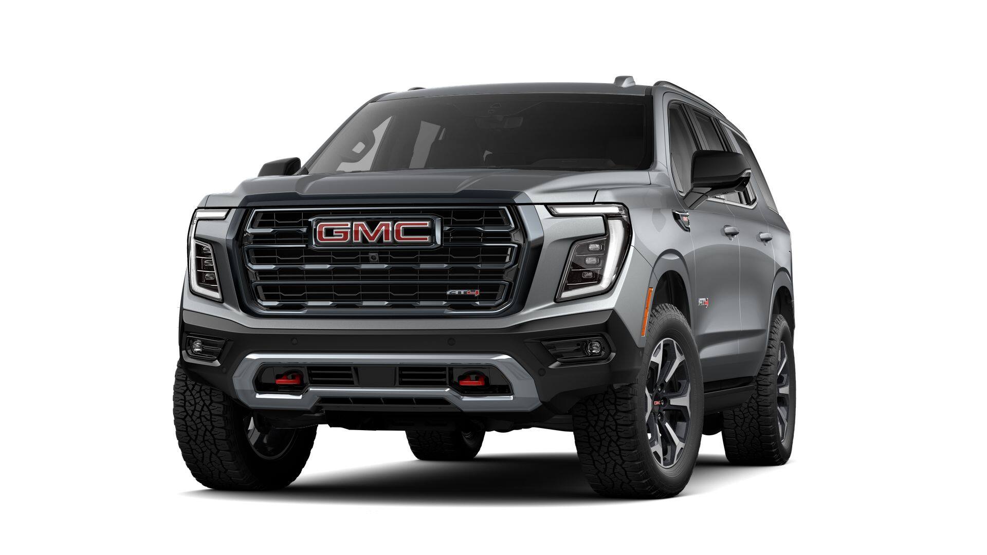 2026 GMC Yukon AT4 in Sterling Metallic — front three-quarter view