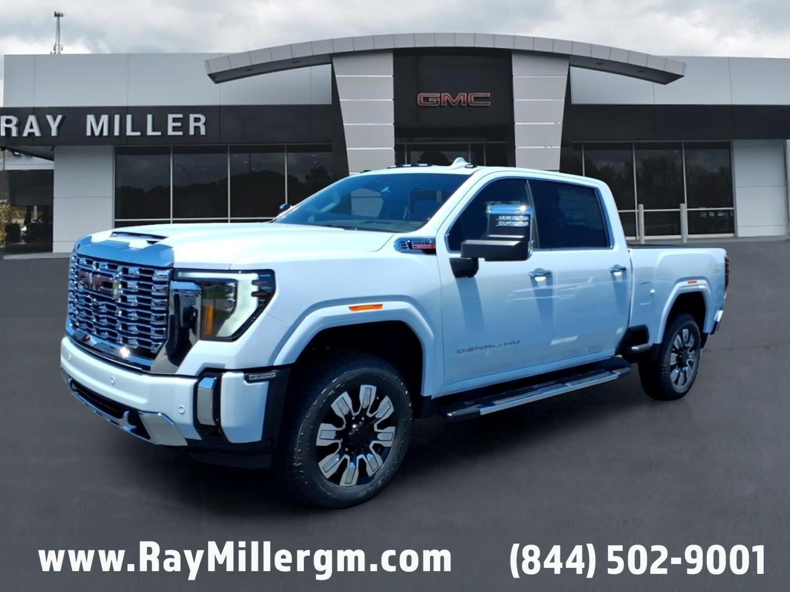 2026 GMC Sierra 2500 HD Denali in Glacier White Tricoat — front three-quarter view
