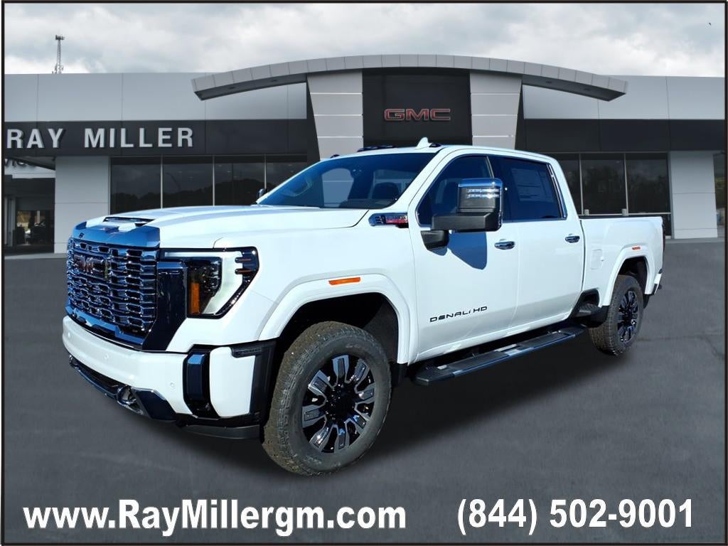 2026 GMC Sierra 2500 HD Denali in Glacier White Tricoat — front three-quarter view