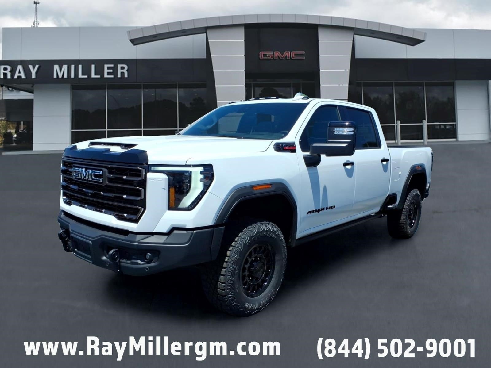 2026 GMC Sierra 2500 HD AT4X in Summit White — front three-quarter view