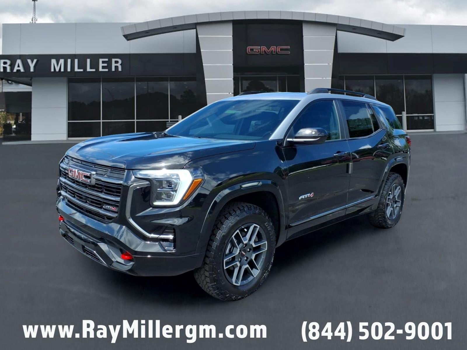 2026 GMC Terrain AT4 in Ebony Twilight Metallic — front three-quarter view