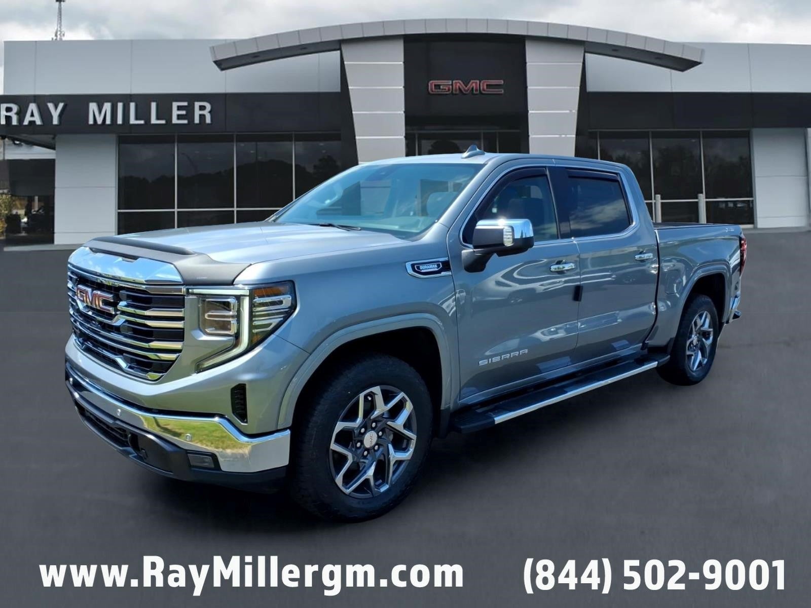 2026 GMC Sierra 1500 SLT in Sterling Metallic — front three-quarter view