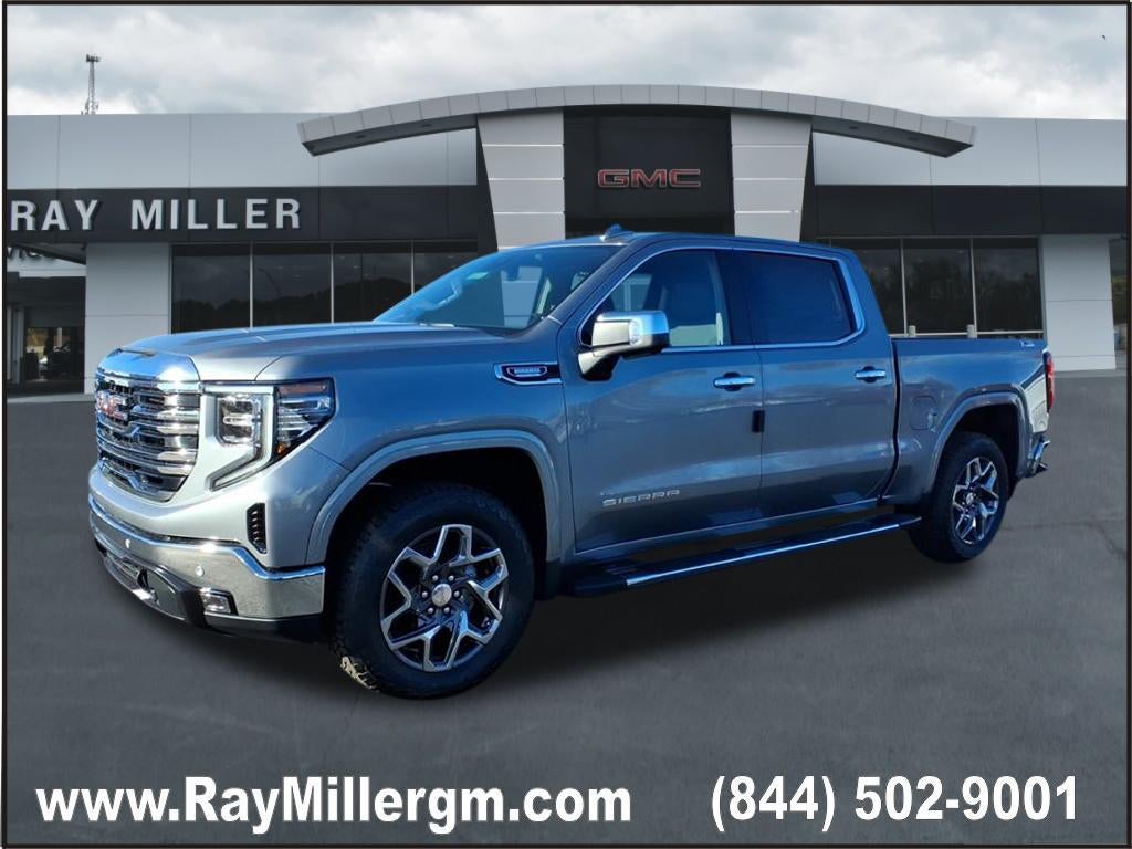 2026 GMC Sierra 1500 SLT in Sterling Metallic — front three-quarter view