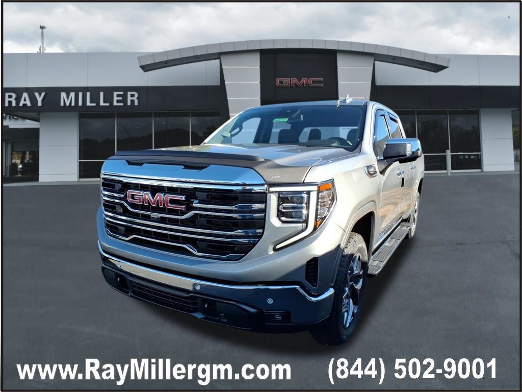 2026 GMC Sierra 1500 SLT in Sterling Metallic — front three-quarter view